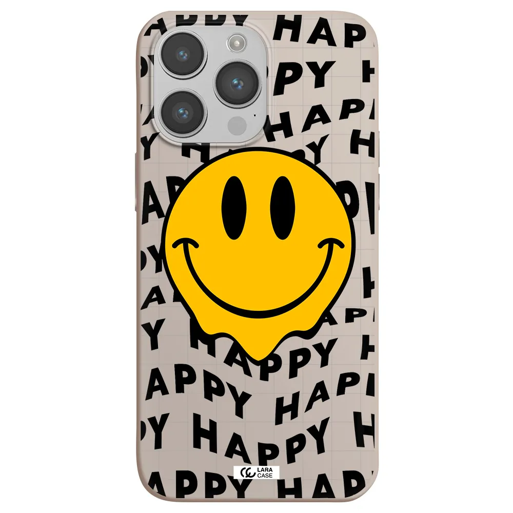 Happy Emoji Apple iPhone 14 pro max Silicone Stone Case