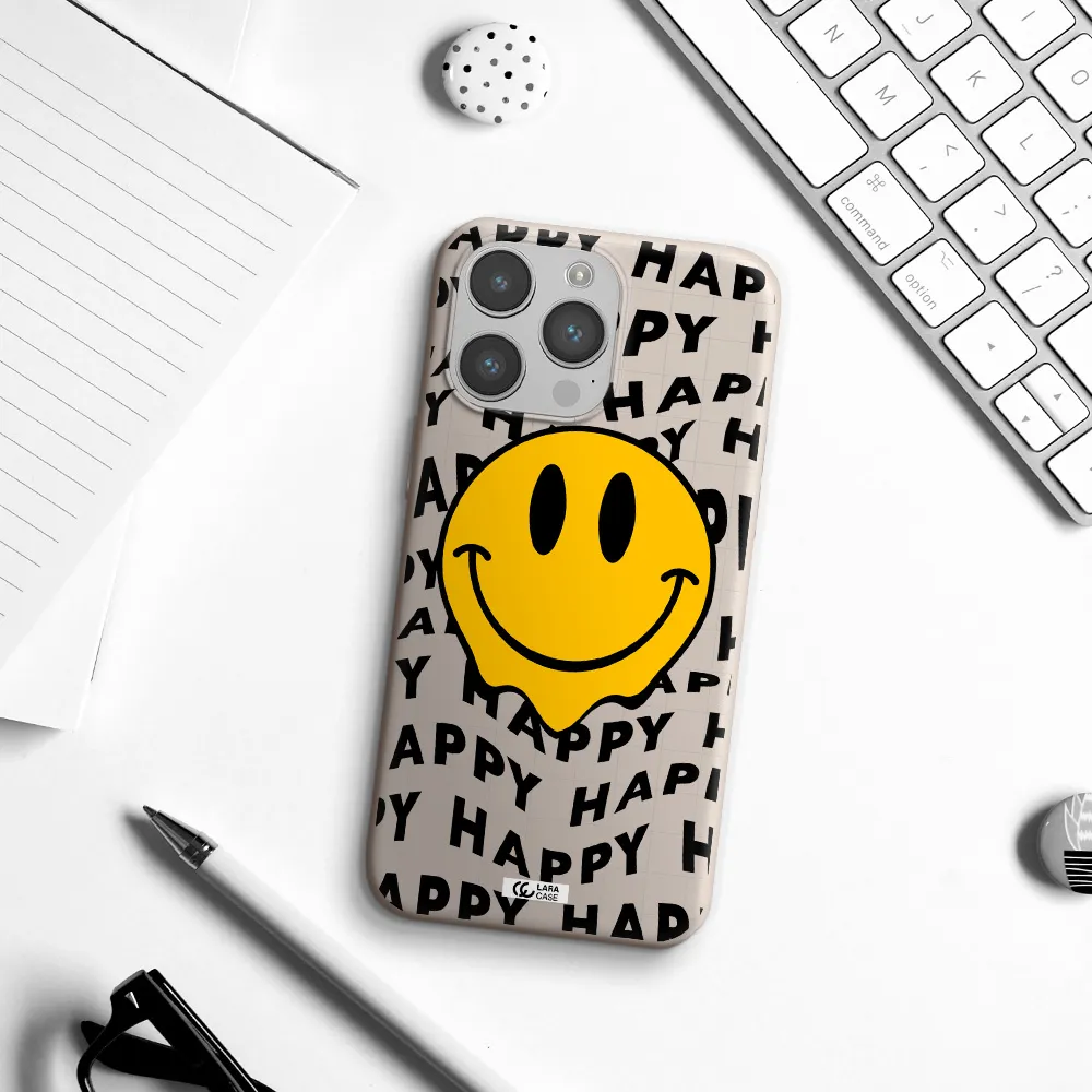 Happy Emoji Apple iPhone 14 pro max Silicone Stone Case
