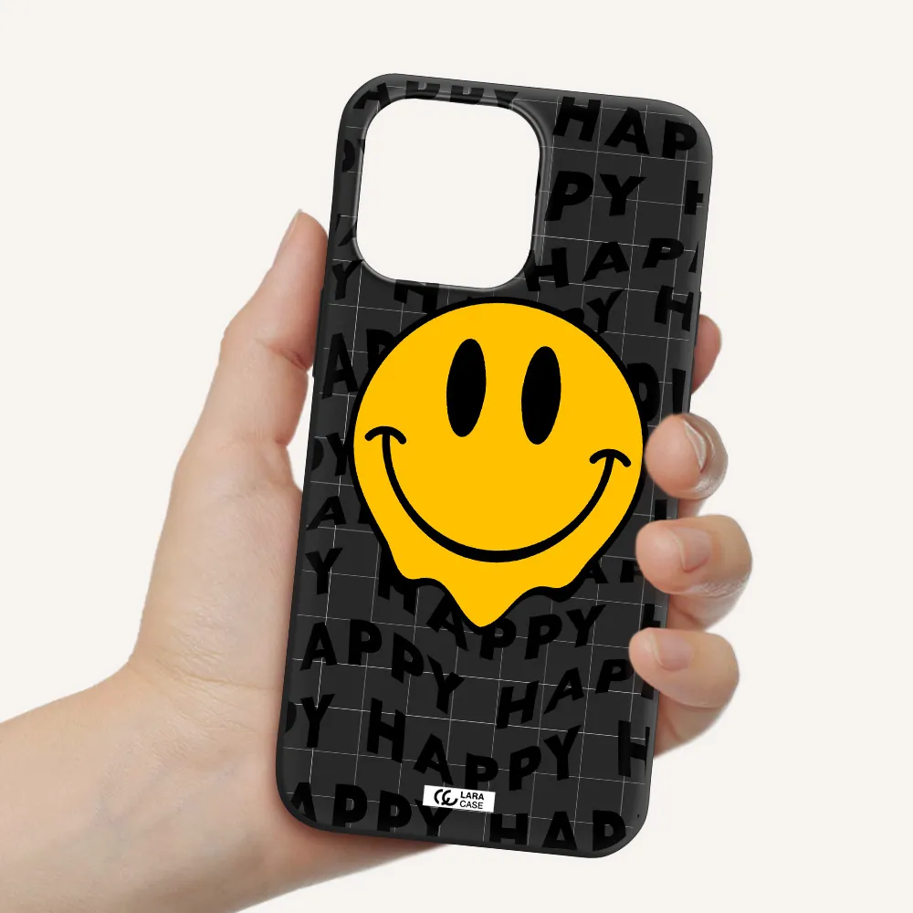 Happy Emoji Apple iPhone 14 pro Silicone black Case