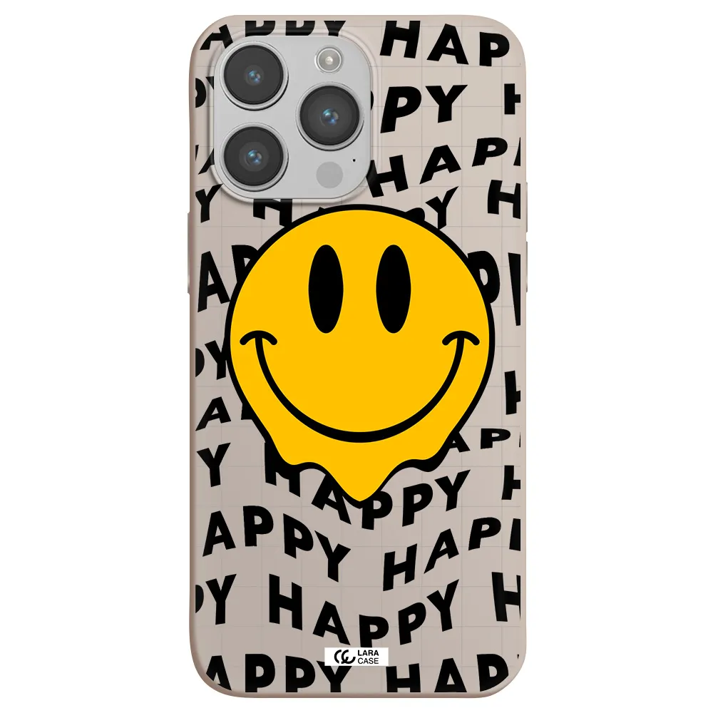 Happy Emoji Apple iPhone 14 pro Silicone Stone Case