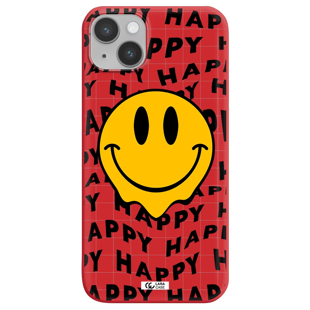 Happy Emoji Apple iPhone 14 Silicone Imperial Red Case