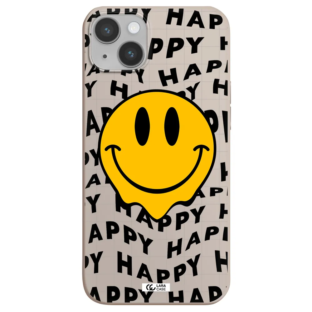 Happy Emoji Apple iPhone 14 Silicone Stone Case
