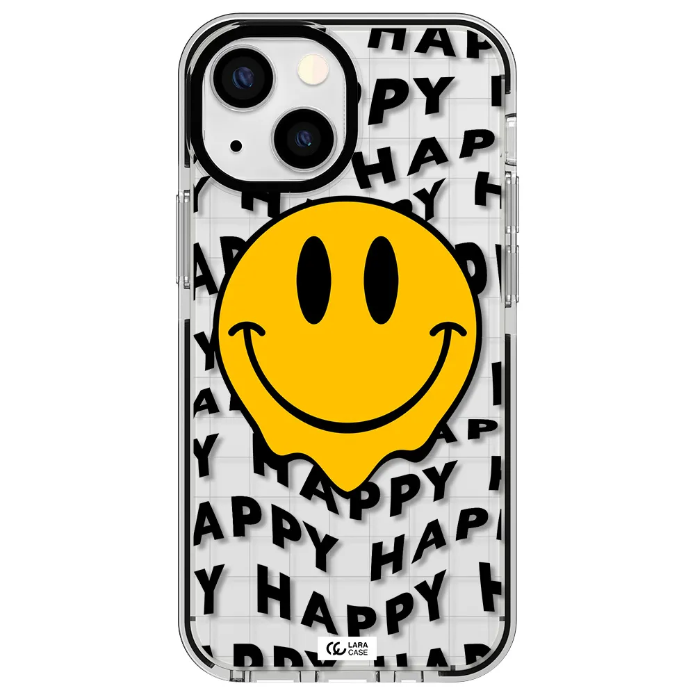 Happy Emoji Apple iPhone 15 impact black border Case