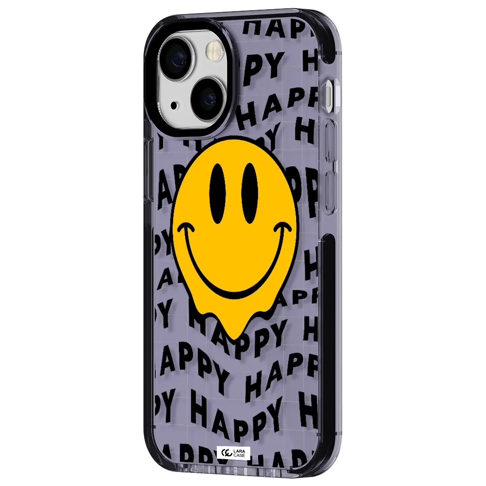 Happy Emoji Apple iPhone 15 impact Lilac Case