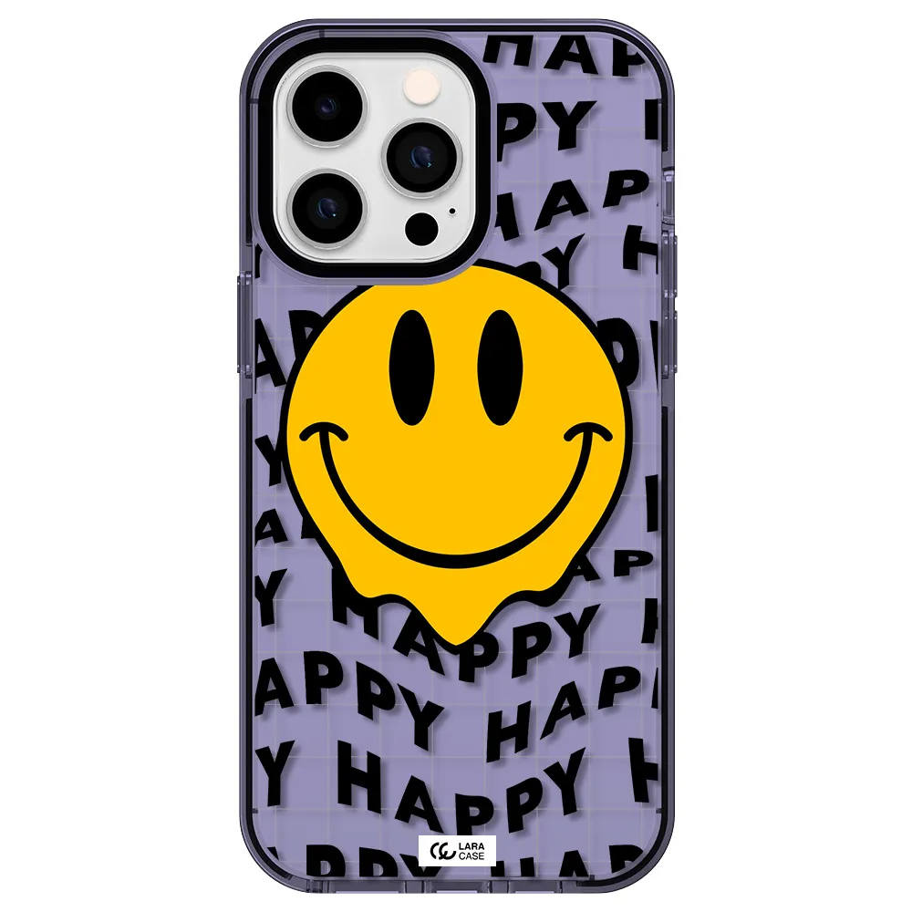 Happy Emoji Apple iPhone 15 Pro impact Lilac Case