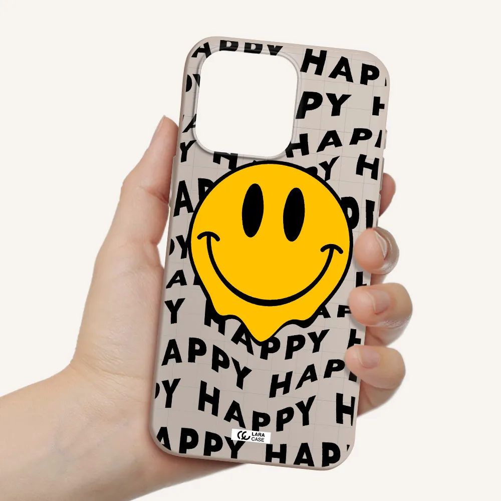 Happy Emoji Apple Iphone 15 Pro max Silicone Stone Case