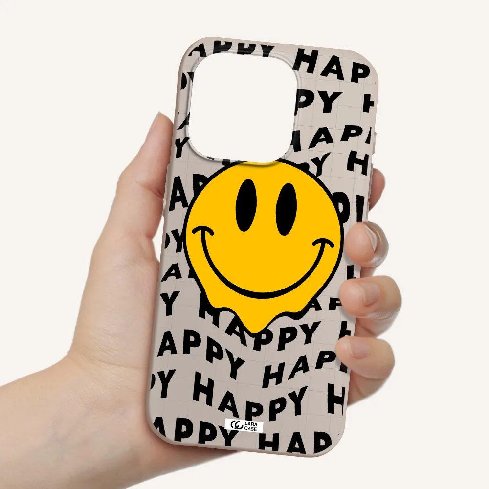 Happy Emoji Apple Iphone 15 Pro Silicone Stone Case