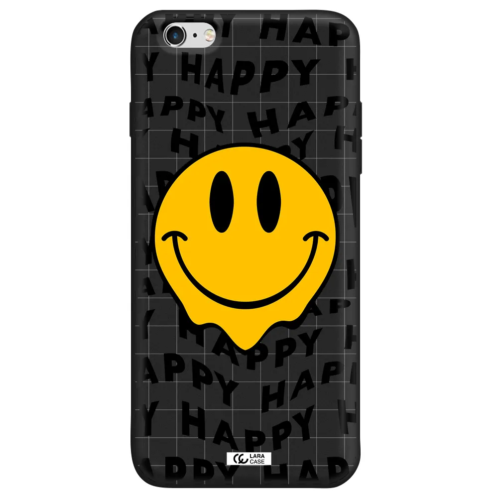 Happy Emoji Apple iPhone 6 plus Silicone black Case