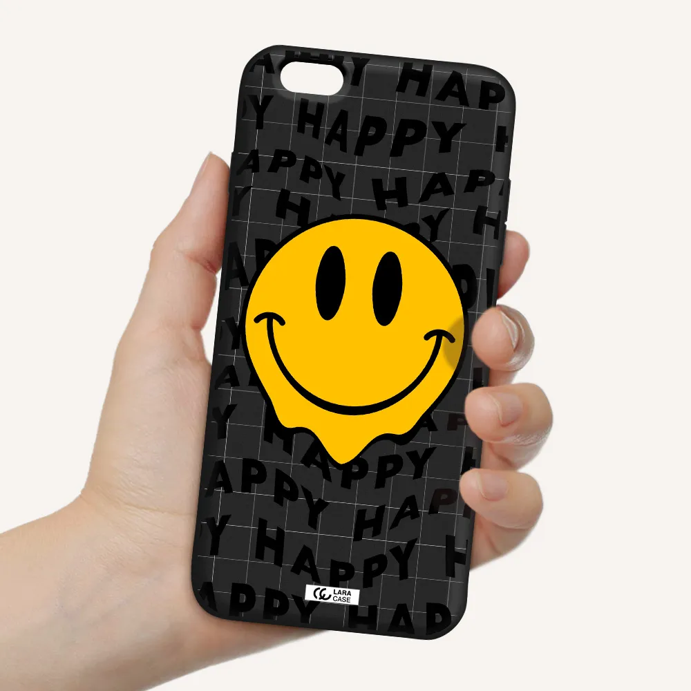 Happy Emoji Apple iPhone 6 plus Silicone black Case
