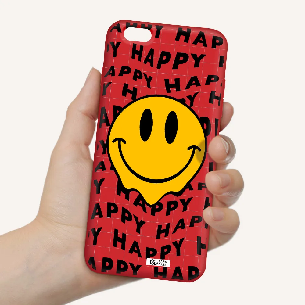 Happy Emoji Apple iPhone 6 s plus Silicone Imperial Red Case