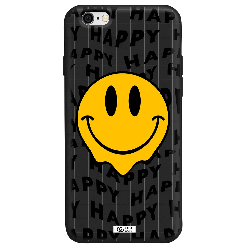 Happy Emoji Apple iPhone 6 Silicone black Case