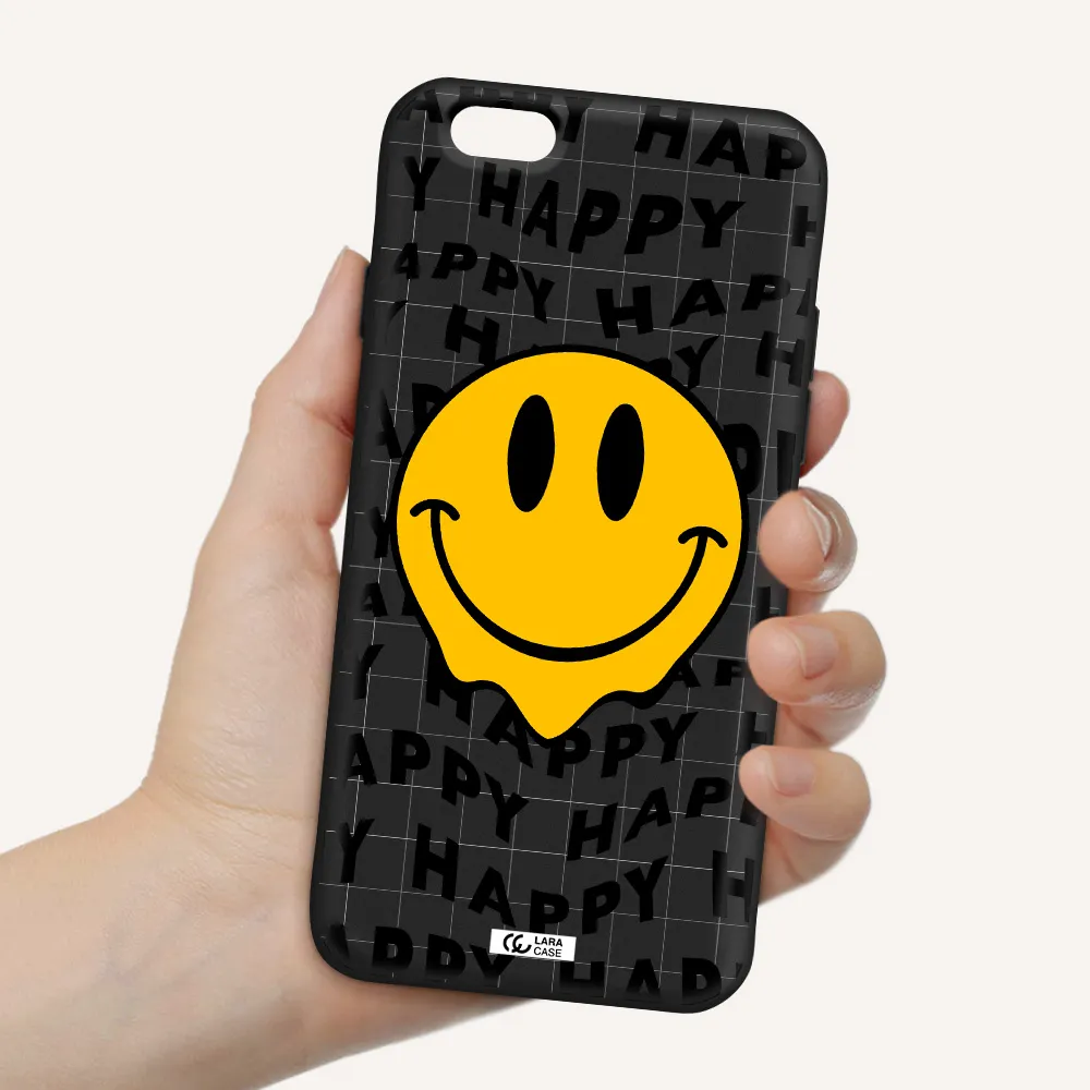 Happy Emoji Apple iPhone 6 Silicone black Case