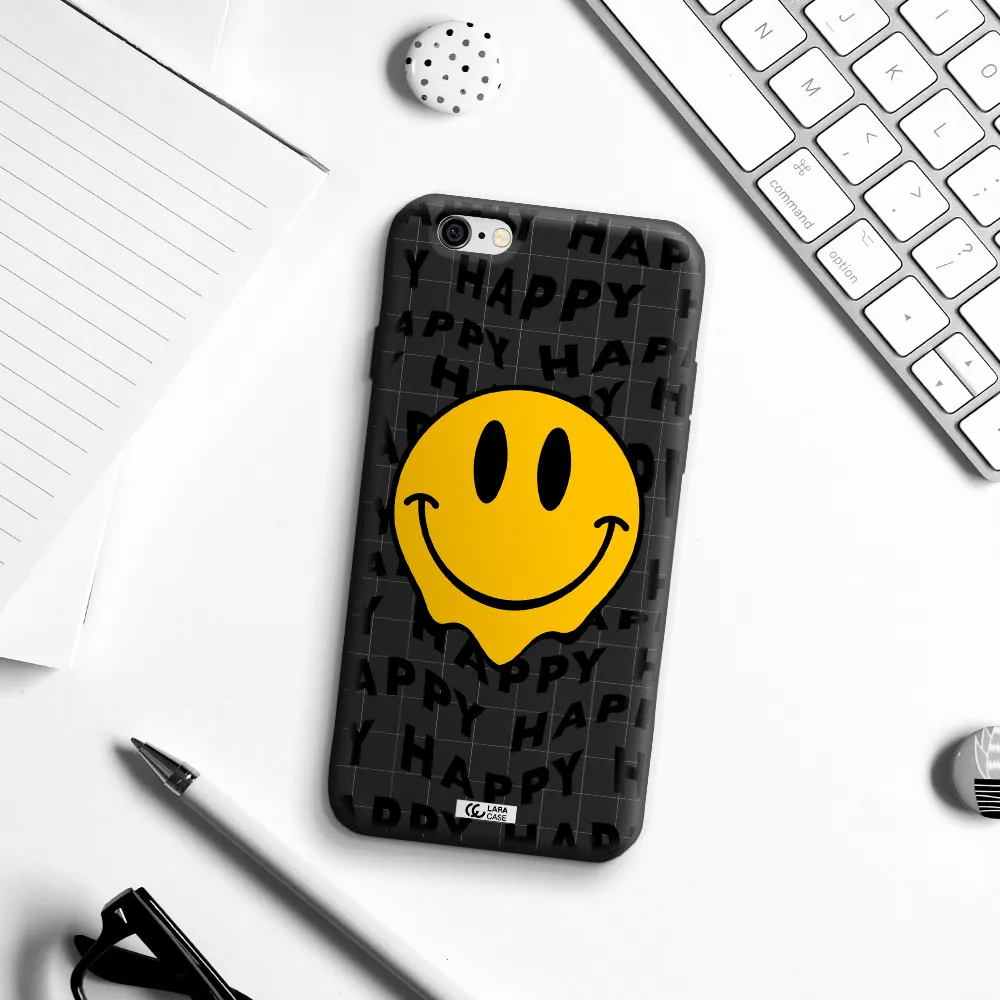 Happy Emoji Apple iPhone 6 Silicone black Case