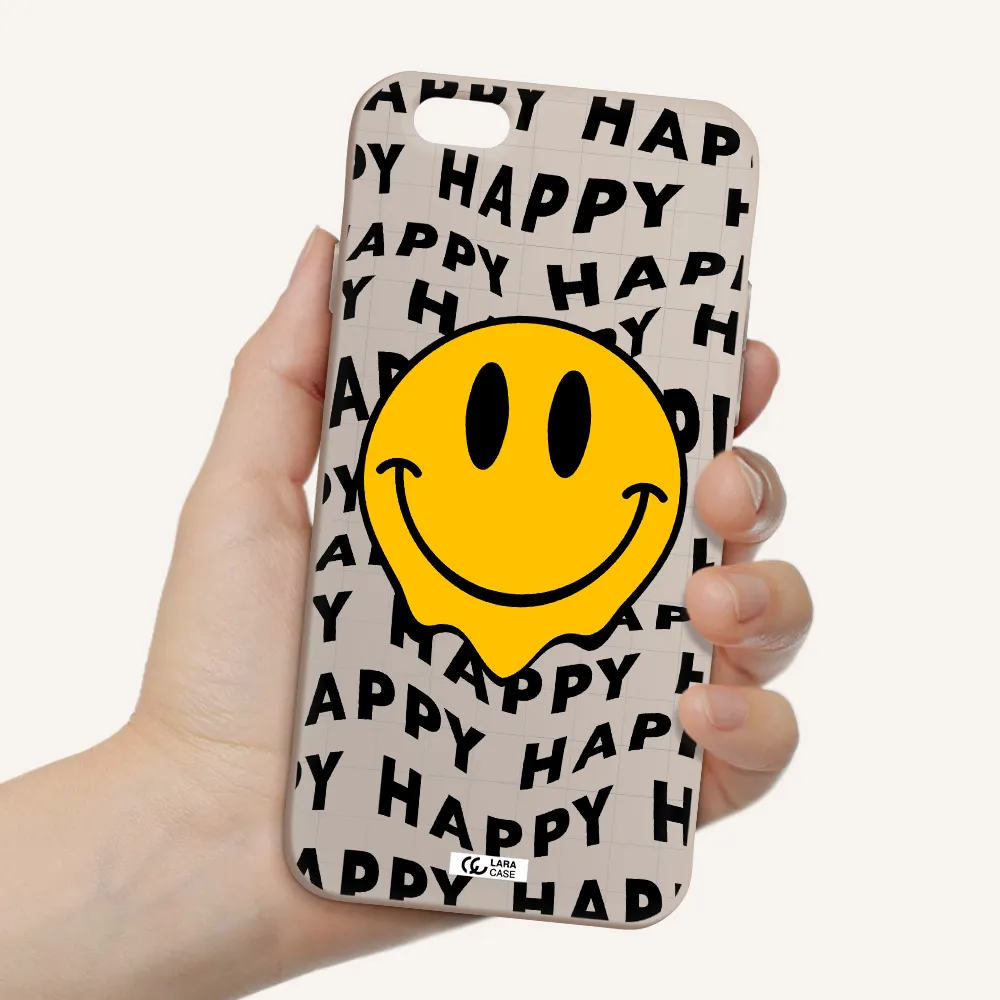 Happy Emoji Apple iPhone 6 Silicone Stone Case