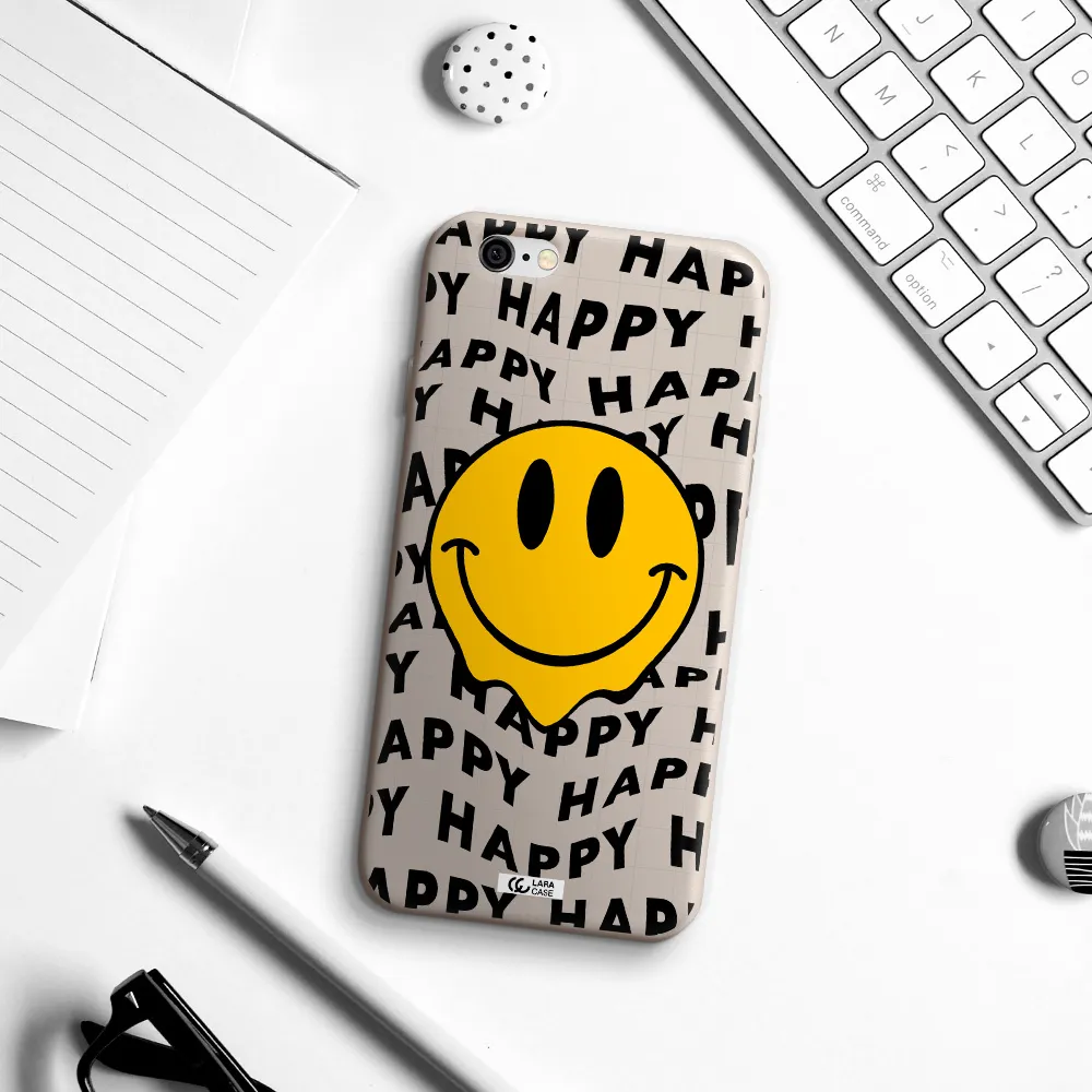 Happy Emoji Apple iPhone 6 Silicone Stone Case