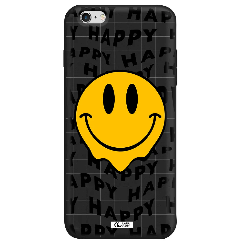 Happy Emoji Apple iPhone 6S Silicone black Case