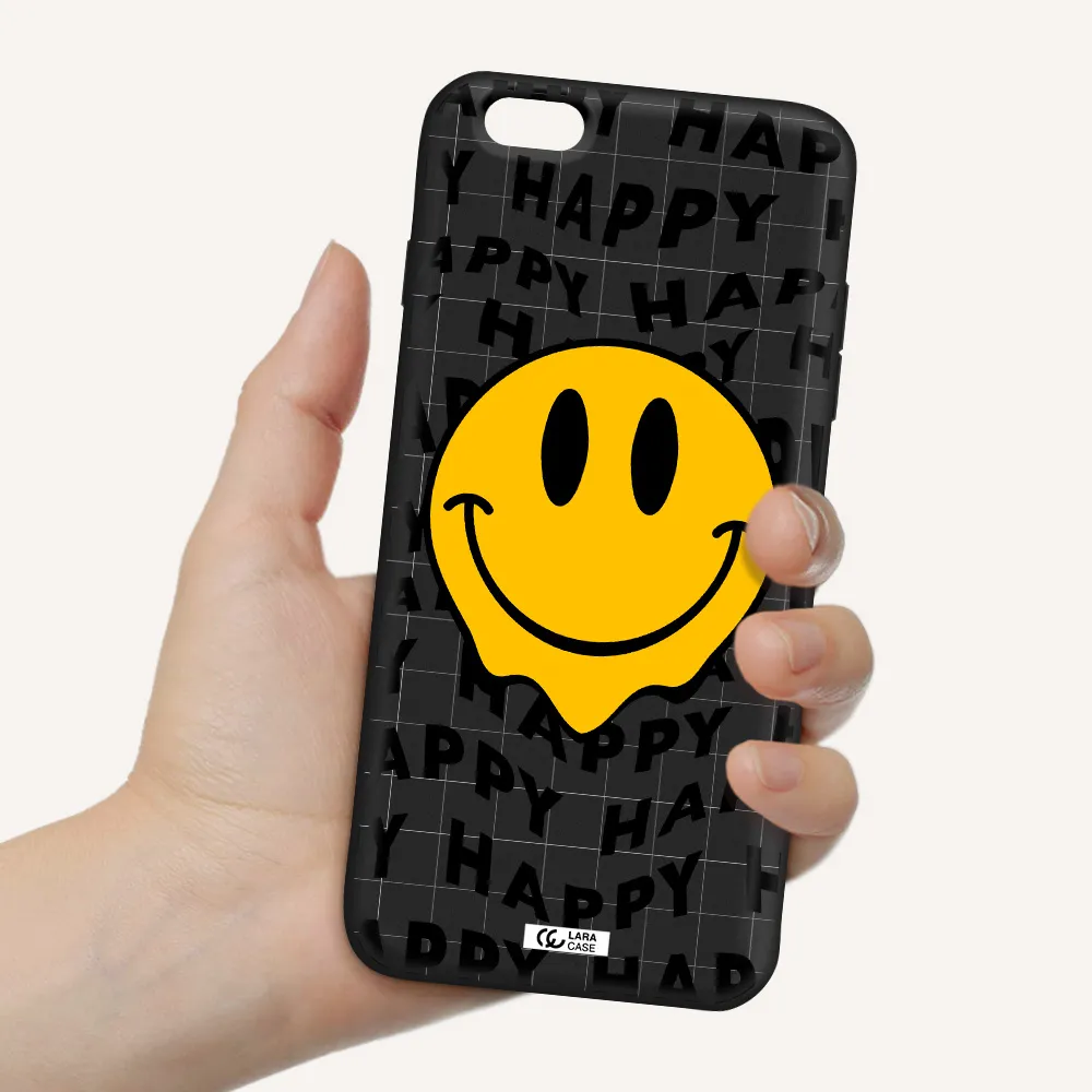Happy Emoji Apple iPhone 6S Silicone black Case