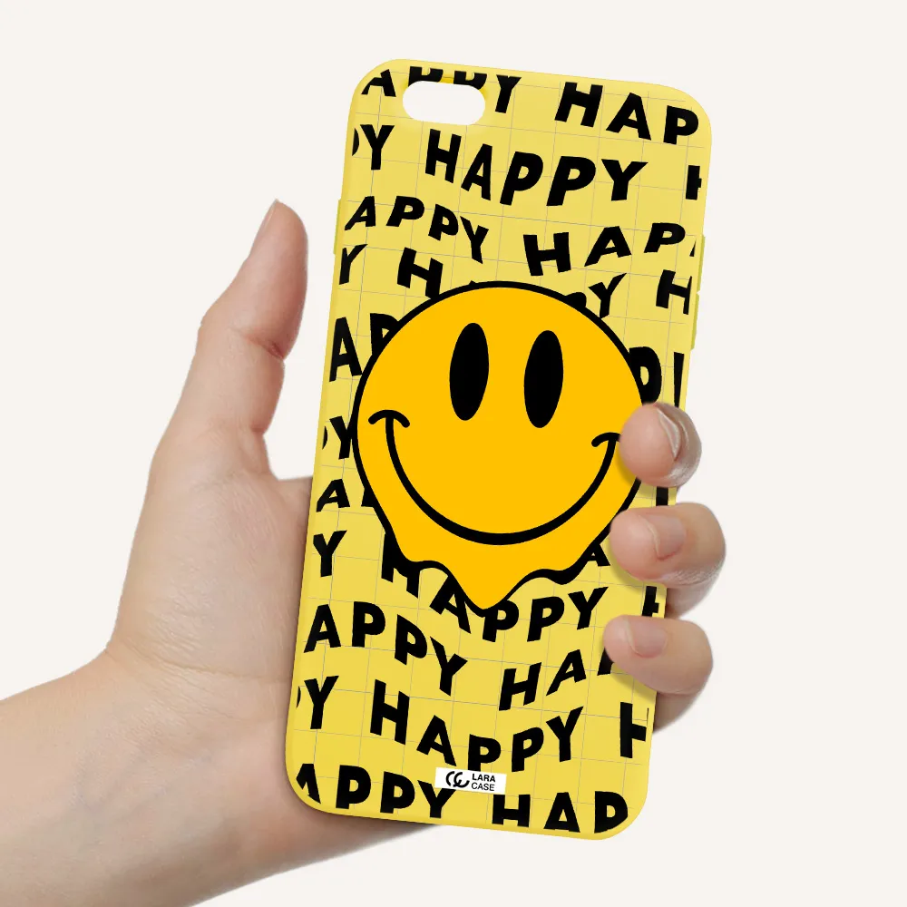 Happy Emoji Apple iPhone 6S Silicone canary yellow Case