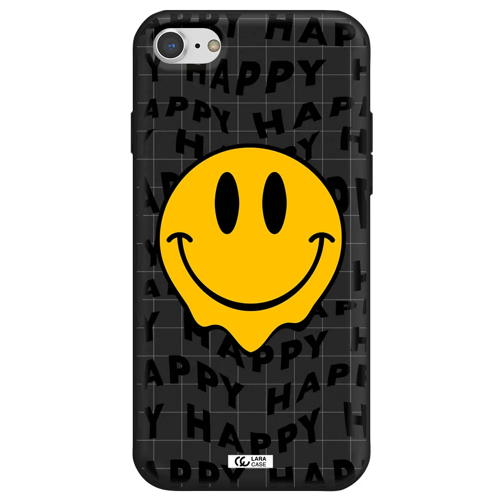 Happy Emoji Apple iPhone 7 Silicone black Case
