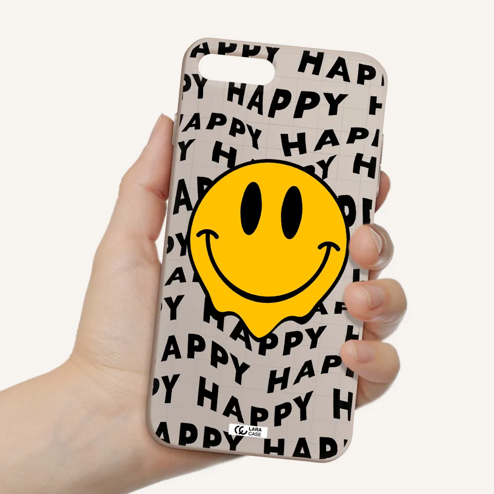 Happy Emoji Apple iPhone 8 plus Silicone Stone Case