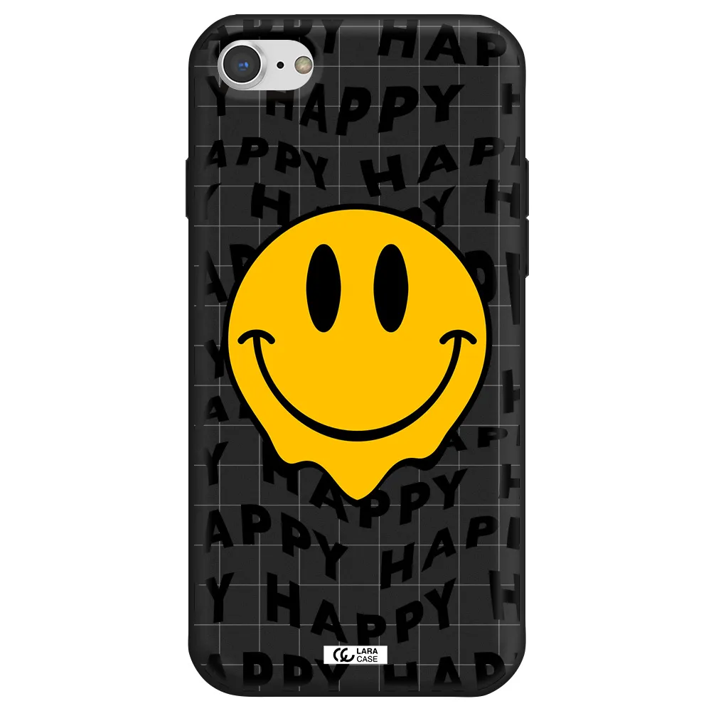 Happy Emoji Apple iPhone 8 Silicone black Case