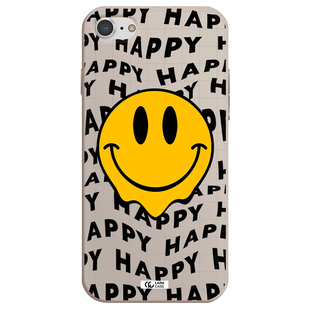 Happy Emoji Apple iPhone 8 Silicone Stone Case