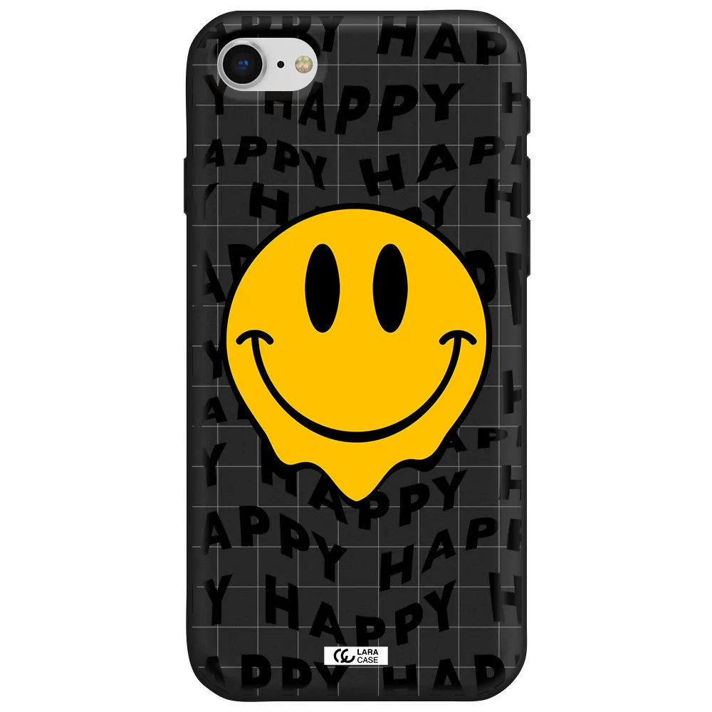 Happy Emoji Apple iPhone se 2020 Silicone black Case