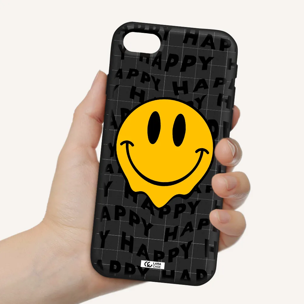 Happy Emoji Apple iPhone se 2020 Silicone black Case