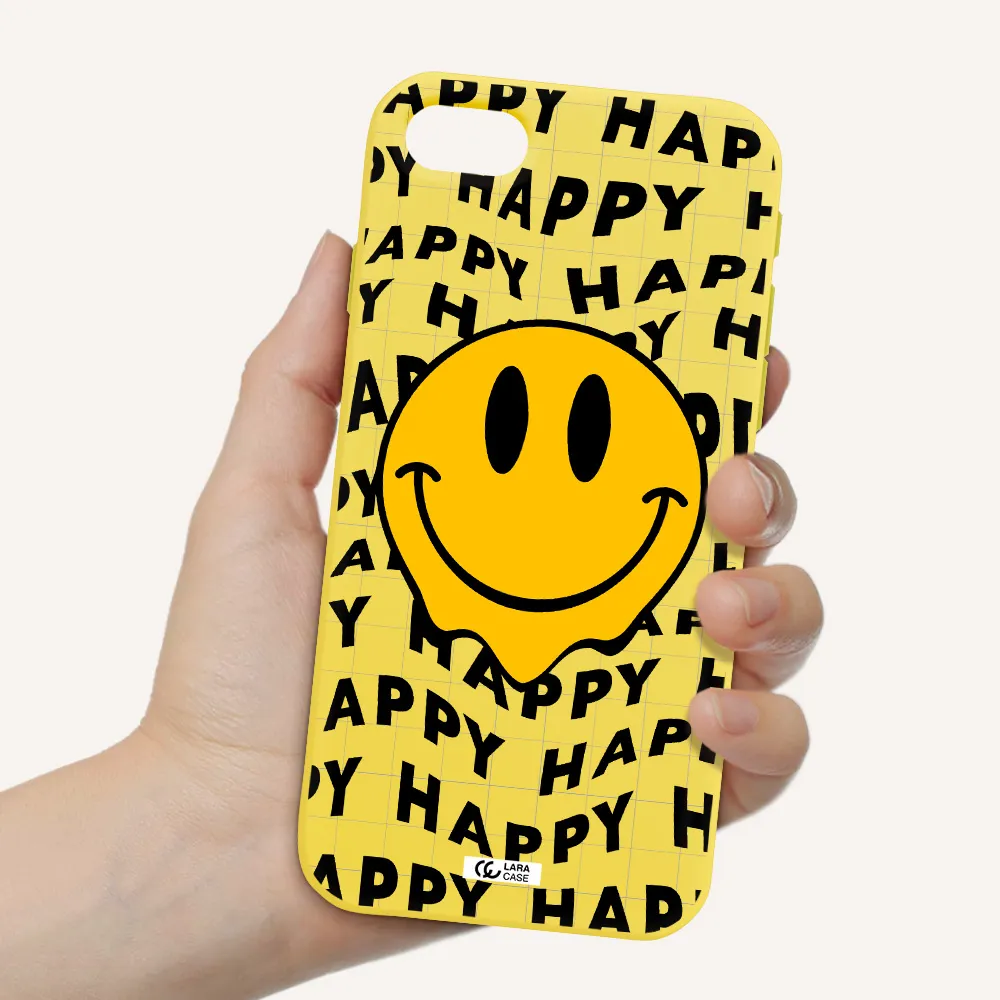 Happy Emoji Apple iPhone se 2020 Silicone canary yellow Case