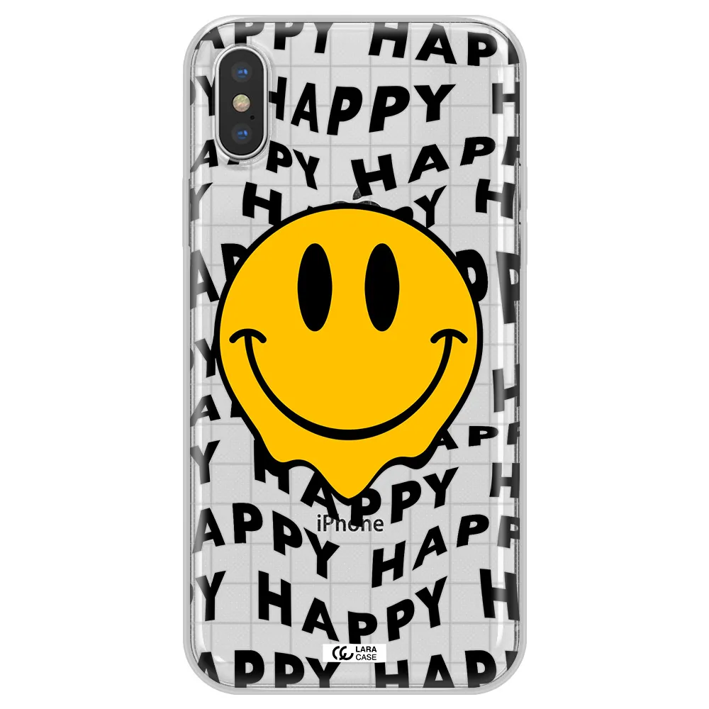 Happy Emoji Apple iPhone X Clear TPU Case