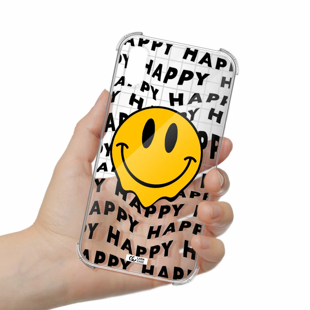 Happy Emoji Apple iPhone XS Clear PC Case