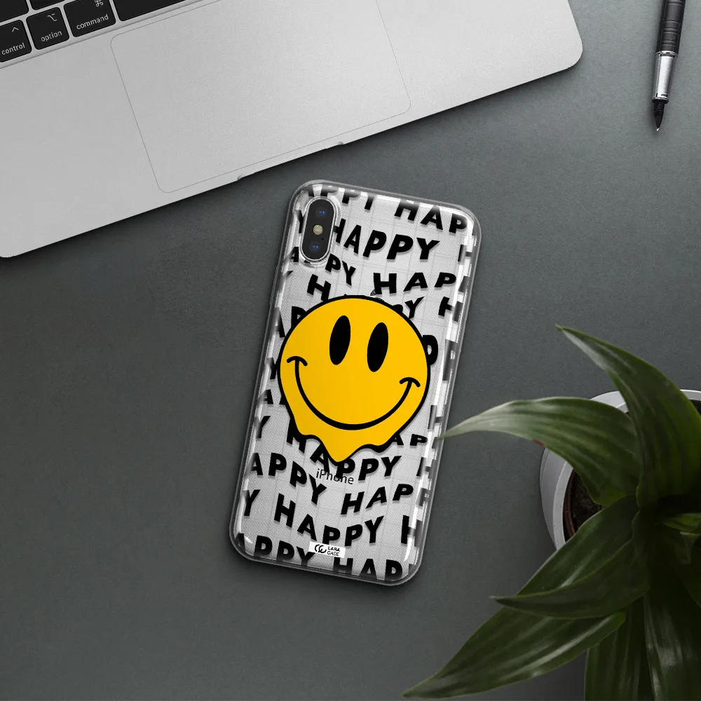 Happy Emoji Apple iPhone XS Clear TPU Case