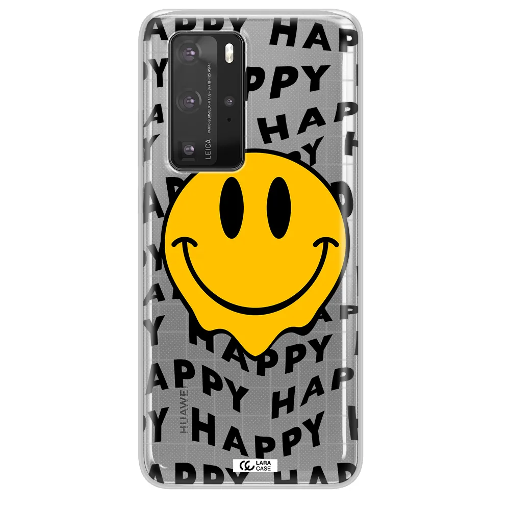Happy Emoji Huawei P40 Pro Clear TPU Case