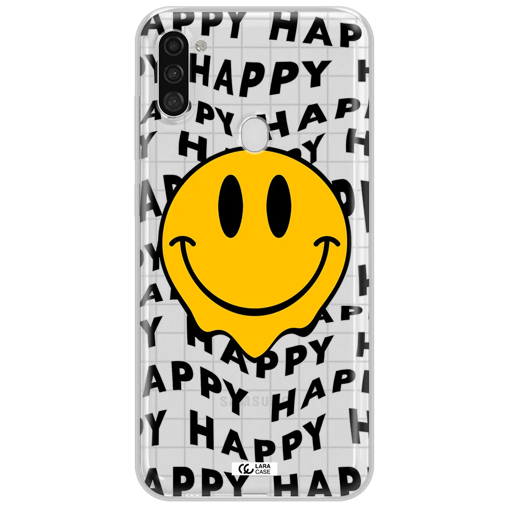 Happy Emoji Samsung A11 Clear TPU Case