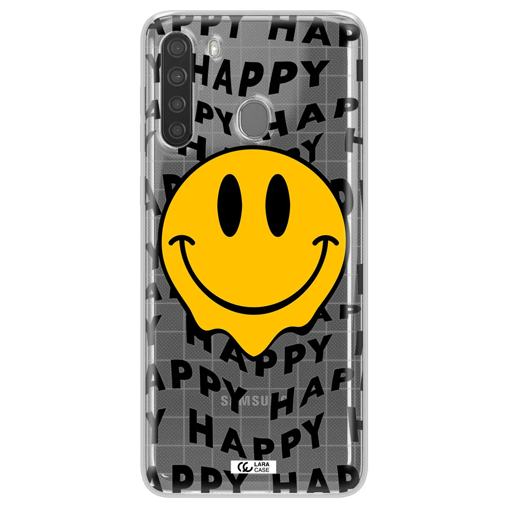 Happy Emoji Samsung A21 Clear TPU Case