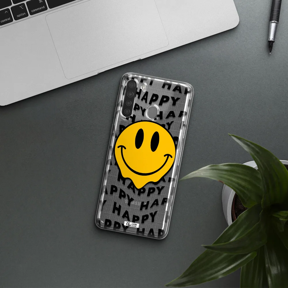 Happy Emoji Samsung A21 Clear TPU Case