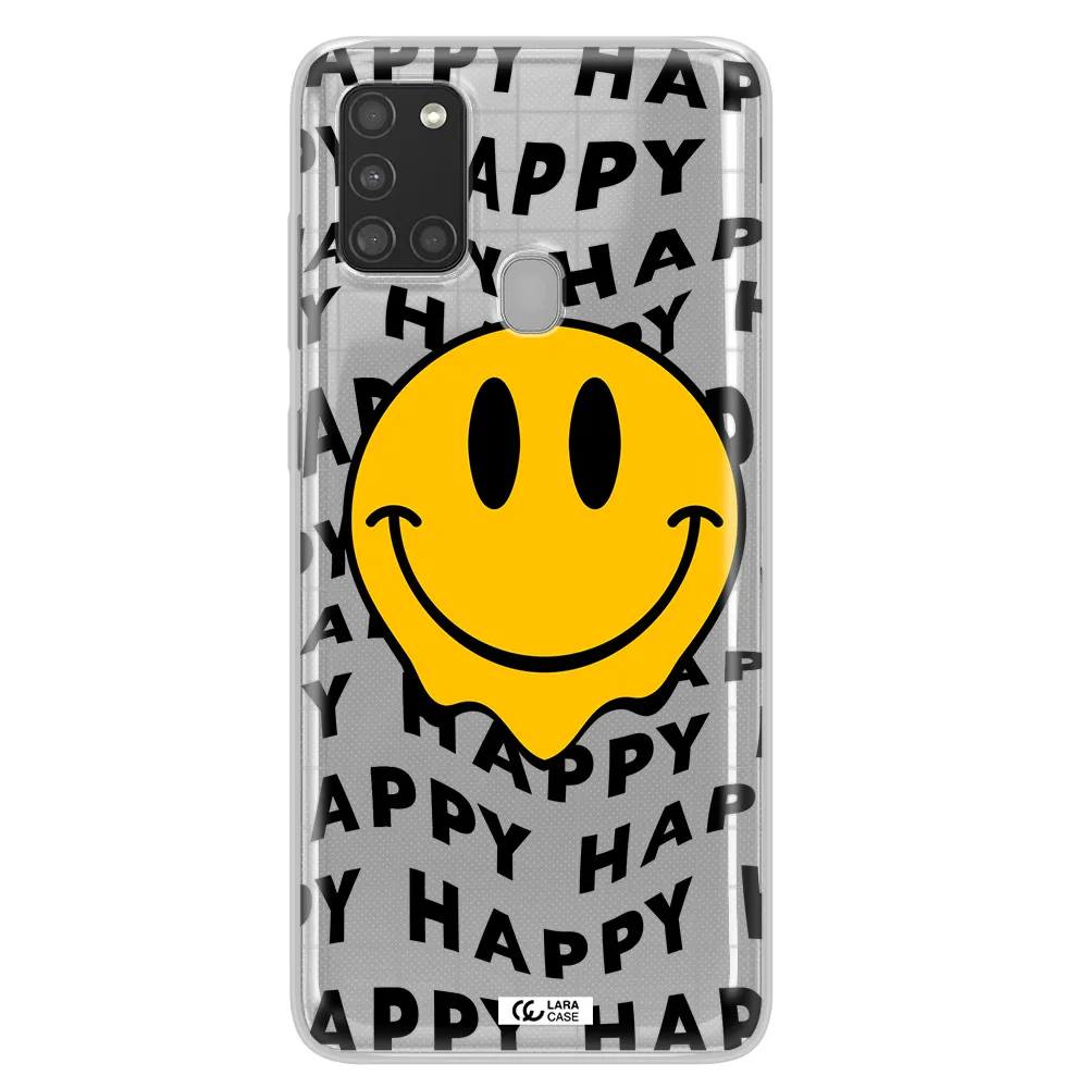 Happy Emoji Samsung A21S Clear TPU Case