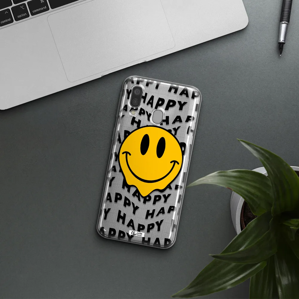 Happy Emoji Samsung A40 Clear TPU Case