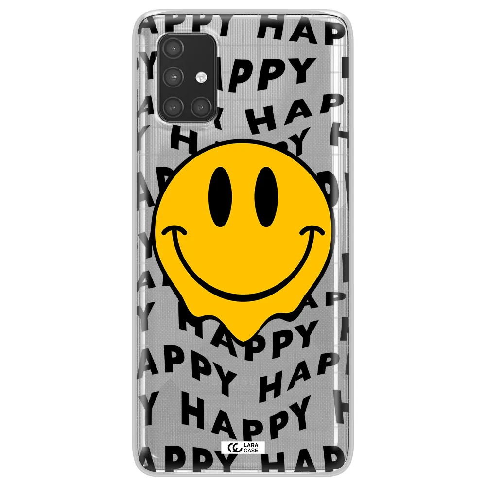 Happy Emoji Samsung A71 Clear TPU Case
