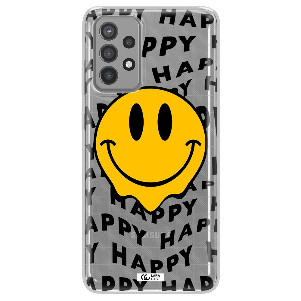 Happy Emoji Samsung A72 Clear TPU Case