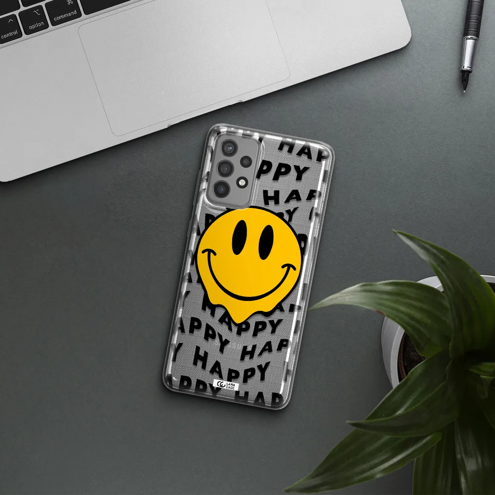 Happy Emoji Samsung A72 Clear TPU Case