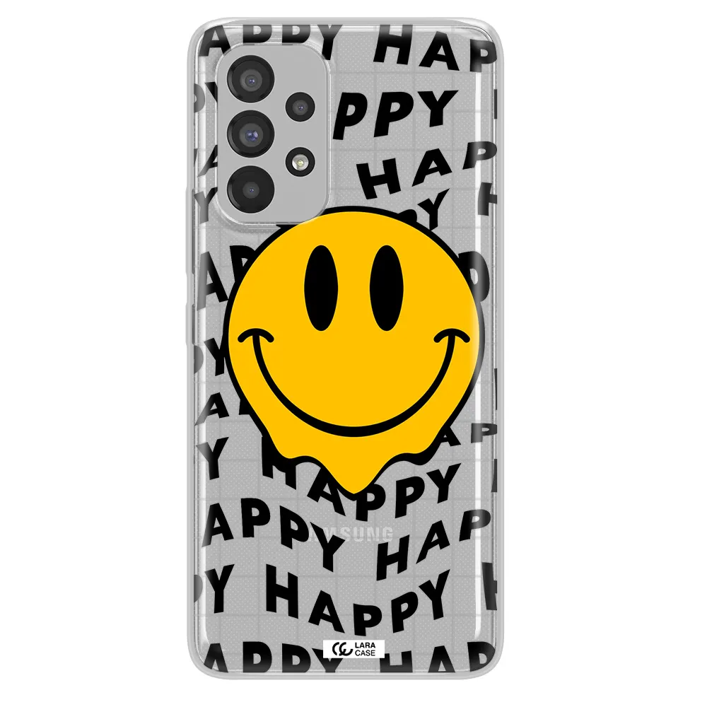 Happy Emoji Samsung A73 Clear TPU Case
