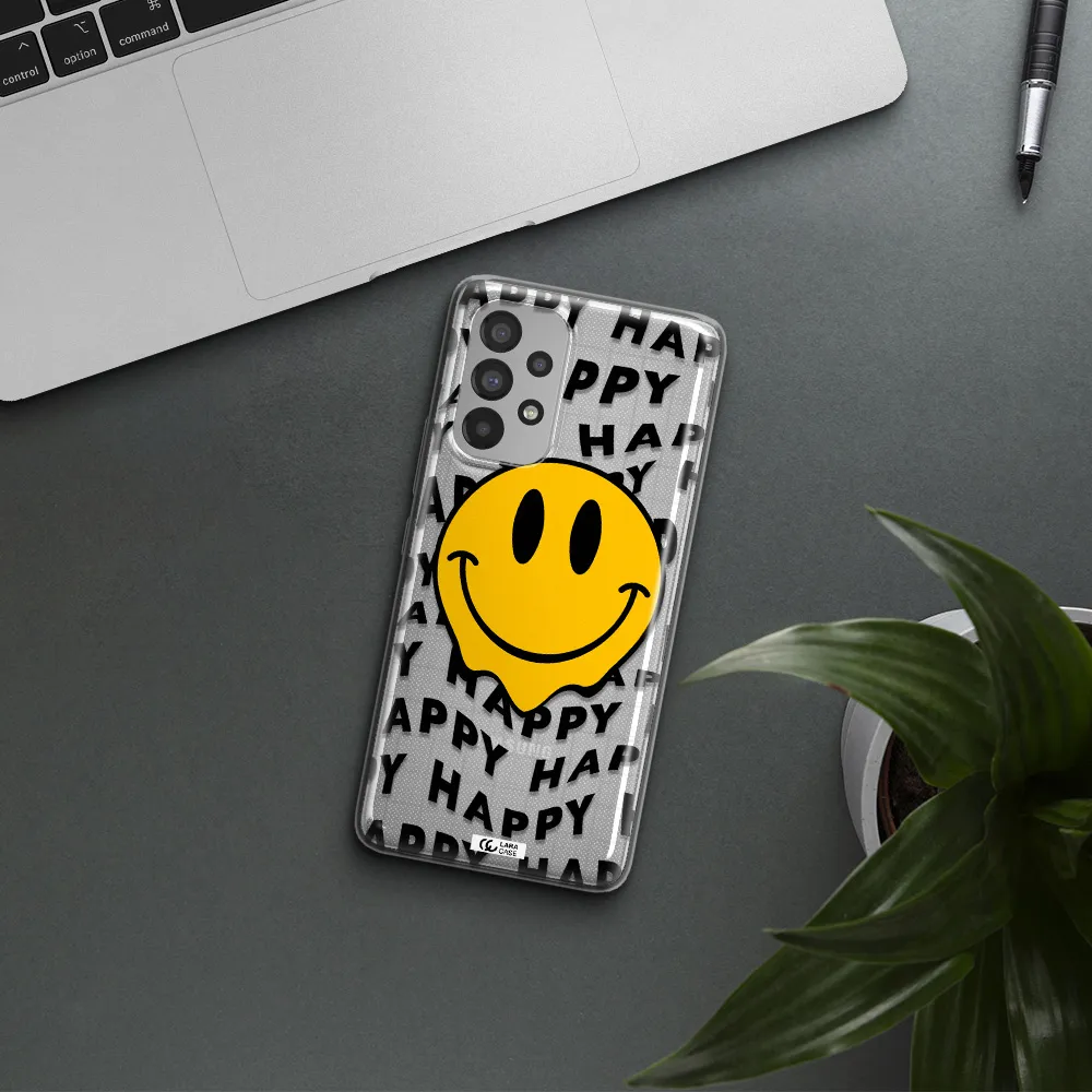 Happy Emoji Samsung A73 Clear TPU Case