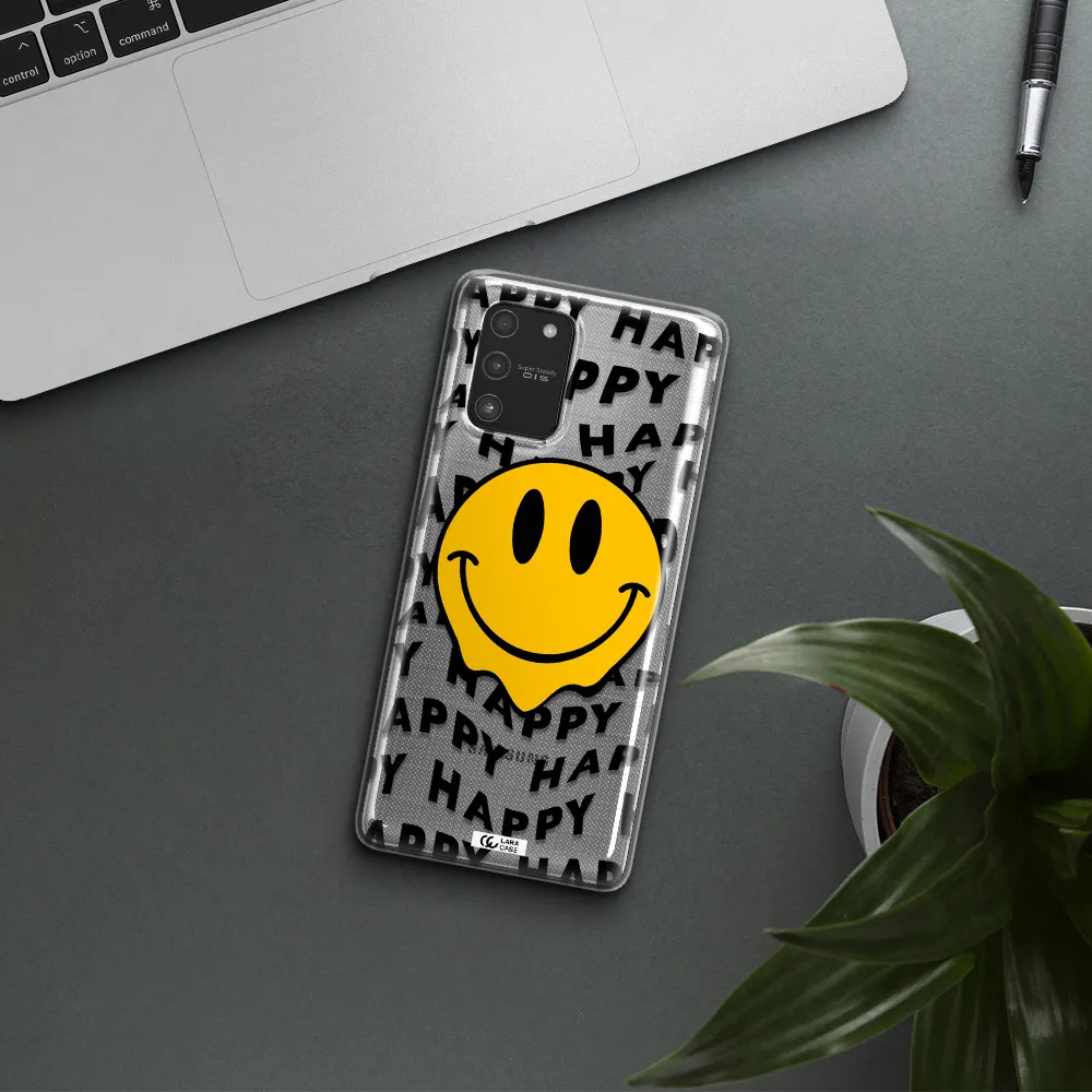 Happy Emoji Samsung A91 Clear TPU Case