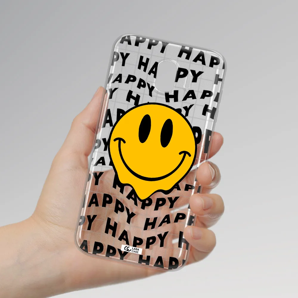 Happy Emoji Samsung J4 Clear TPU Case