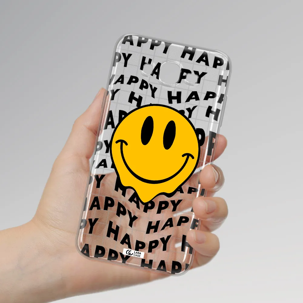Happy Emoji Samsung J7 2015 Clear TPU Case