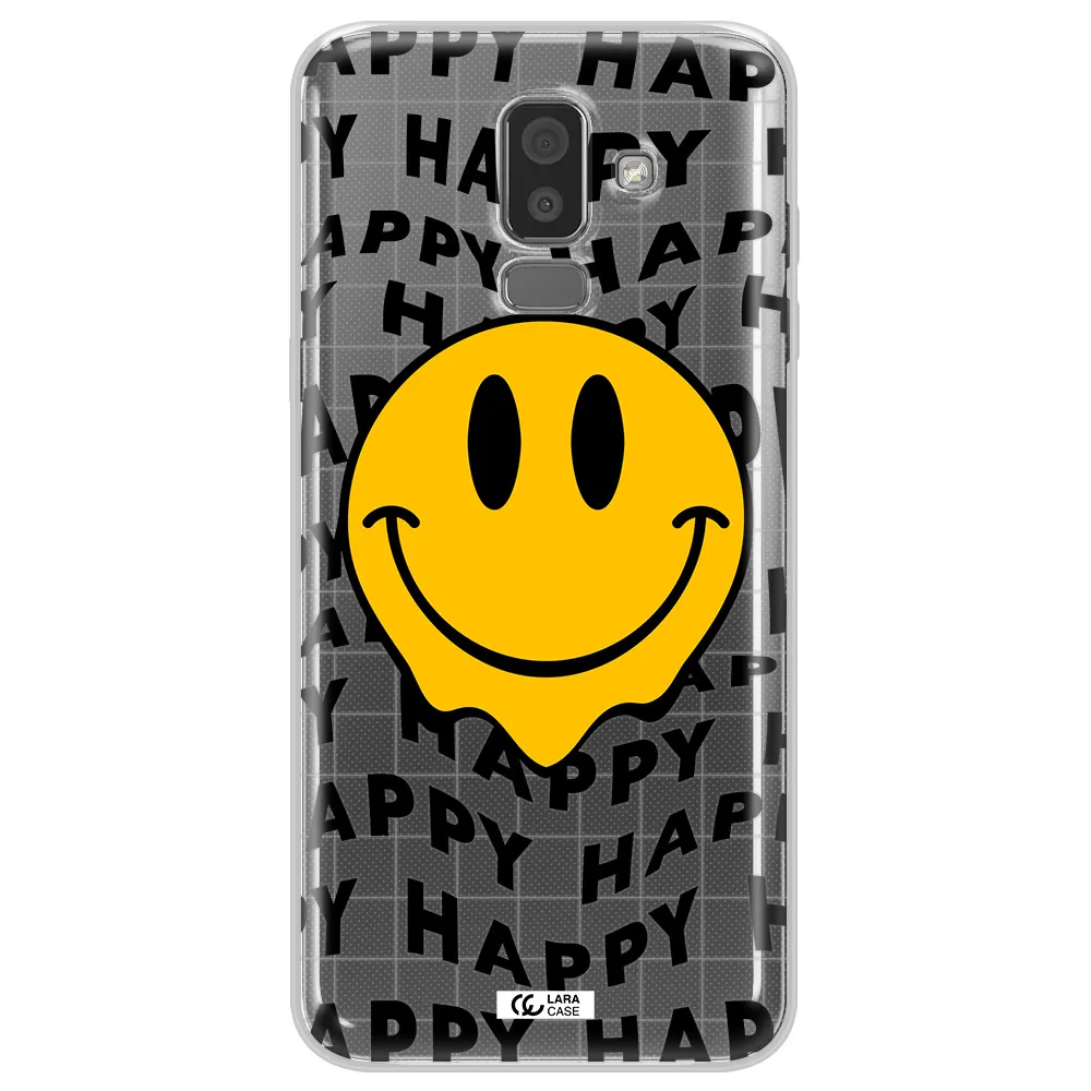 Happy Emoji Samsung J8 Clear TPU Case