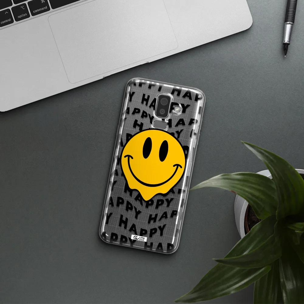 Happy Emoji Samsung J8 Clear TPU Case