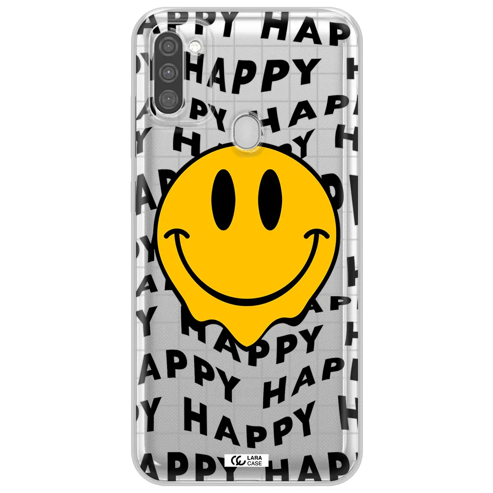 Happy Emoji Samsung M11 Clear TPU Case