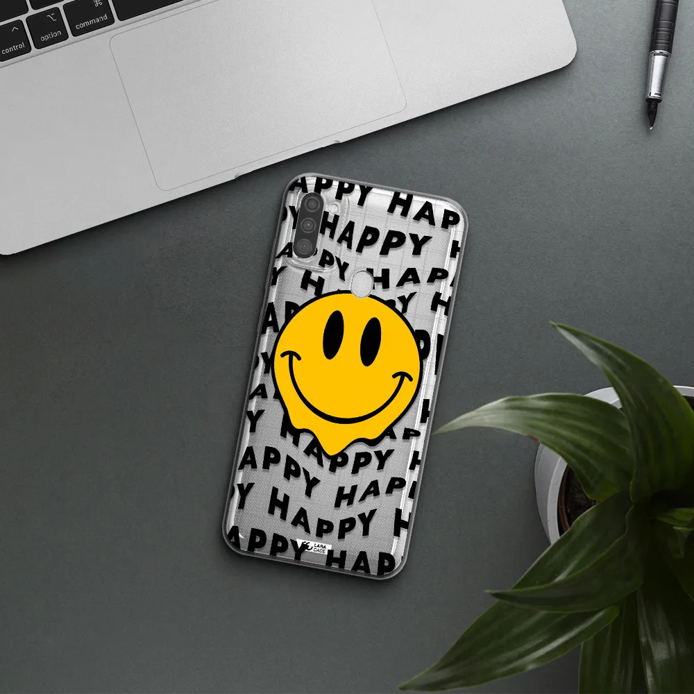 Happy Emoji Samsung M11 Clear TPU Case